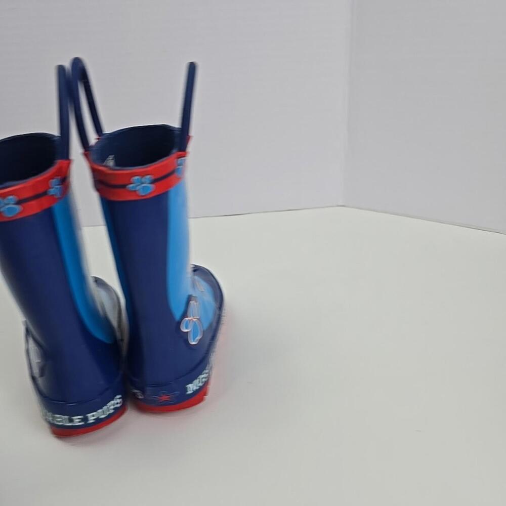 Paw Patrol Toddler Boys Rain Boots,blue,red,size 5-6, Good Used condition - Picture 3 of 9